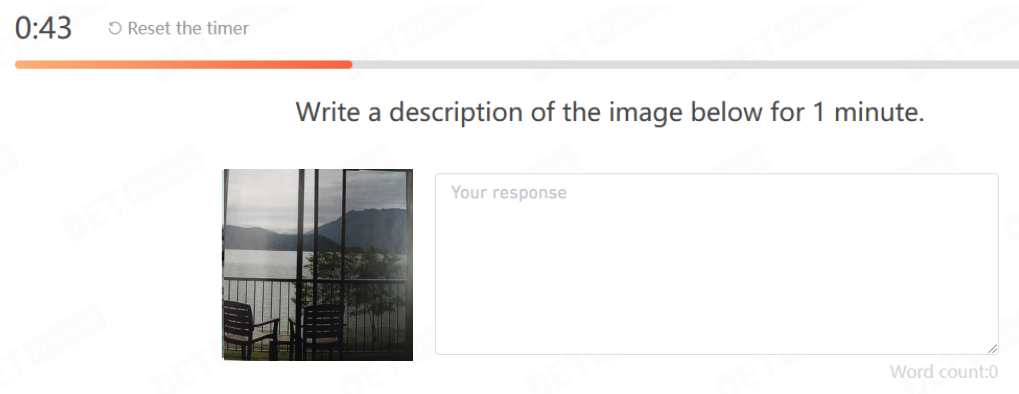 A screenshot of the 'Write About the Photo' related to Scenery Category