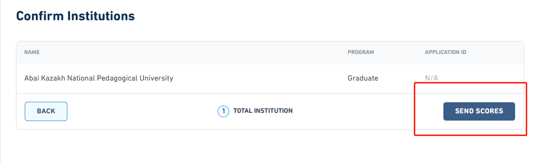 A screenshot of the final score sending in the Duolingo English Test.