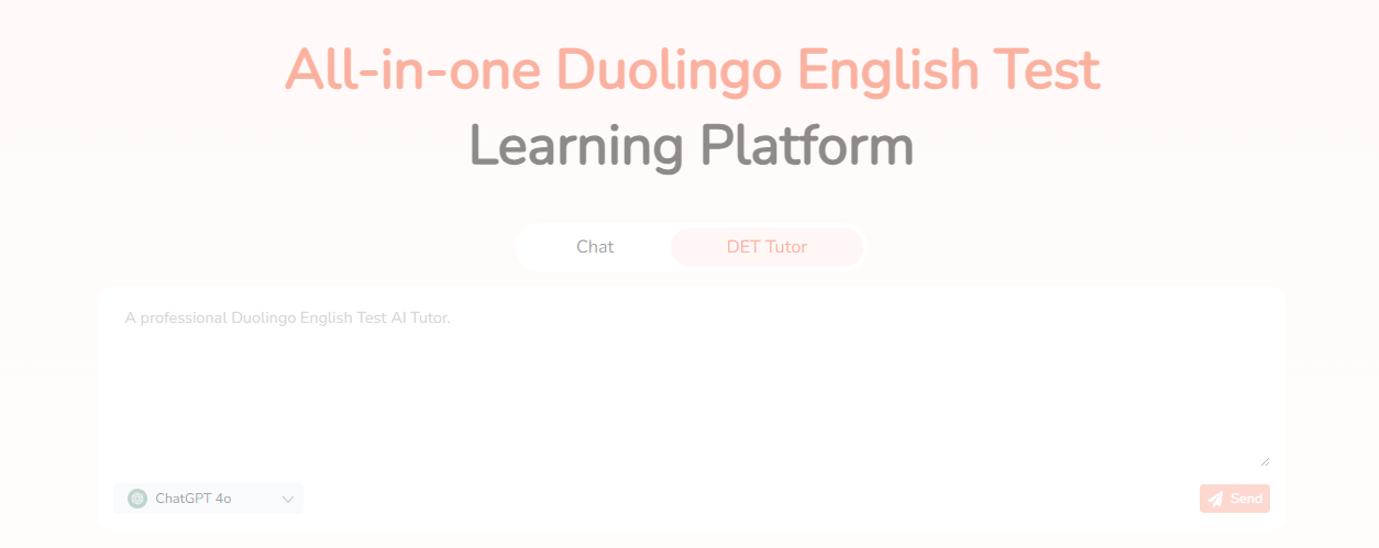 the UI of DET AI tutor