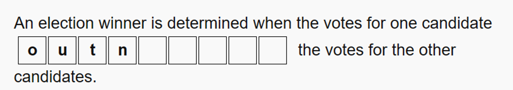 DET Fill in the Blanks Sample Quesion 2